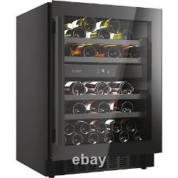 Wine Cooler Chiller Haier 44 Bottle Dual Zone LED Lighting HAKWBD60UK RRP £799