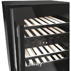 Wine Cooler Chiller Haier 44 Bottle Dual Zone LED Lighting HAKWBD60UK RRP £799