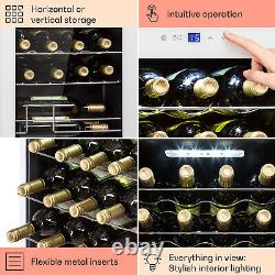 Wine Cooler Drinks Fridge Glass Door Beverage Bar Fridge Wine Chiller 28 Bottles