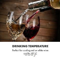 Wine Cooler Freestanding Drinks Fridge 1 Zone Drinks Chiller 12 Bottles Glass