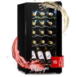 Wine Cooler Fridge Built-In Glass Door Wine Chiller Fridge Bar Fridge 15 Bottles