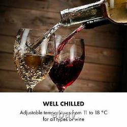 Wine Cooler Fridge Drinks Chiller 18 Bottles 52 Litres Counter Top SingleZone