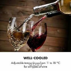 Wine Cooler Fridge Drinks Chiller Counter top Home Bar 8 Bottles 23 Litres Black