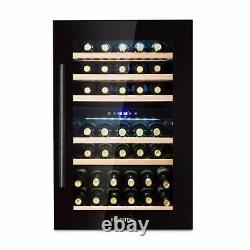 Wine Cooler Fridge Drinks Chiller Hotel Home Bar 41 Bottles LED Built in Black