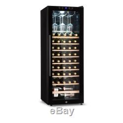 Wine Cooler Fridge Drinks Refrigerator 1 Zone 148 L 54 Bottles Glass Door Black
