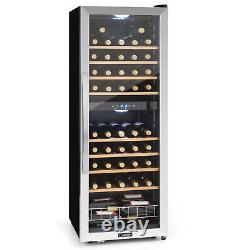 Wine Cooler Fridge Dual Zone Glass Door Touch Display 54 Bottles Drinks Fridge