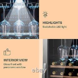Wine Cooler Fridge Refrigerator Bar Drinks 155L 46 Bottles LED Touch 100W Silver