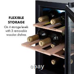 Wine Cooler Fridge Refrigerator Bar Drinks 23 L 8 Bottles Steel LCD Touch 70 W