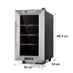 Wine Cooler Fridge Refrigerator Bar Drinks 23 L 8 Bottles Steel LCD Touch 70 W