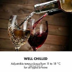 Wine Cooler Fridge Refrigerator Bar Drinks 31 L 12 Bottles LCD Touch 70 W Silver