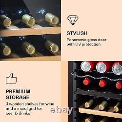 Wine Cooler Fridge Refrigerator Bar Drinks 50 L 18 Bottles LCD Touch LED Black