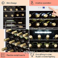 Wine Cooler Fridge Refrigerator Bar Drinks Cellar 53L 20 Bottles LED Touch White