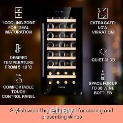 Wine Cooler Fridge Refrigerator Bar Drinks Cellar 94L 38 Bottles LCD Touch Black