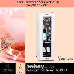 Wine Cooler Fridge Refrigerator Beverage Bar Drinks 32 L 12 Bottles Touch White