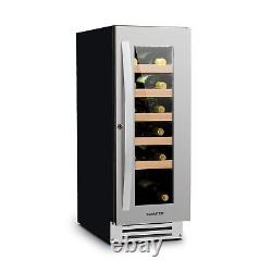 Wine Cooler Fridge Refrigerator Drinks Under Counter 50L 20 Bottles Touch Silver