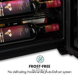 Wine Cooler Fridge Refrigerator drinks beer chiller105L 39 Bottles 2 zones Black