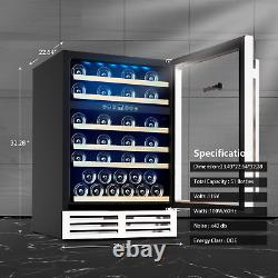 Wine Cooler Refrigerator 51-Bottle Fridge Stainless Steel Glass Door NEW
