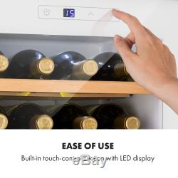 Wine Cooler drinks chiller refrigerator 48l Touch LED 16 bottle 70W White