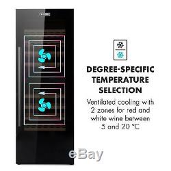 Wine Cooler fridge Drinks refrigerator 77 bottles 191 L 8 shelve LCD Touch Black