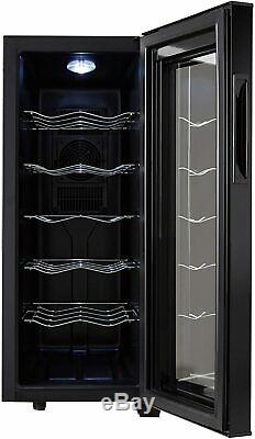 Wine Fridge 12 Bottle Cooler Silent Motor Touchscreen Refrigerator Cabinet