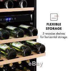 Wine Fridge Drinks cooler Refrigeartor135 L 41 Bottle Glass Door Touch LCD Black