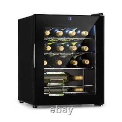 Wine Fridge Refrigerator Cooler 42L 16 Bottles Drinks Fridge Glass Door Black