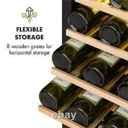Wine Fridge Refrigerator Drinks Cooler 2 Zones 191 L 77 Bottles Touch LED Black