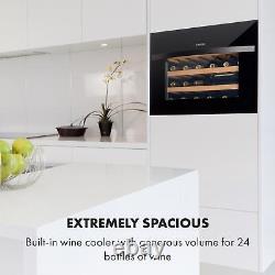 Wine Fridge Refrigerator Drinks Cooler Built-In 51L 24 Bottles Touch Panel Black