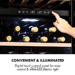 Wine Fridge Refrigerator Drinks cooler chiller 102 bottles 100W Steel LED Black