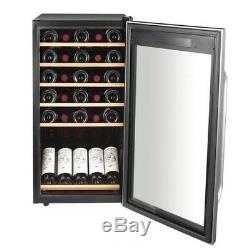 Wine Refrigerator Chiller 34 Bottle Display Shelf Cooler Stainless Steel Digital
