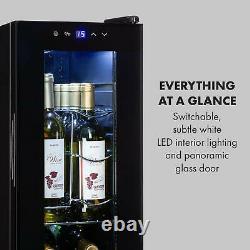 Wine Refrigerator Fridge 32 L 12 Bottles Drinks Cooler Touch Panel 85W Black