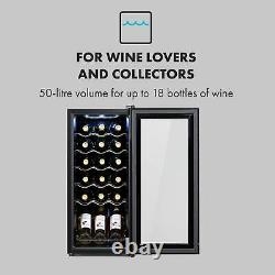 Wine Refrigerator Fridge 50 L 18 Bottles Drinks Cooler Touch Panel 135 W Black