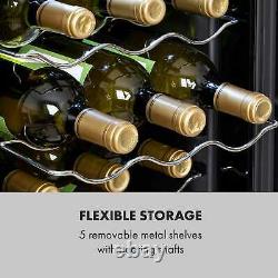 Wine Refrigerator Fridge 50 L 18 Bottles Drinks Cooler Touch Panel 135 W Black