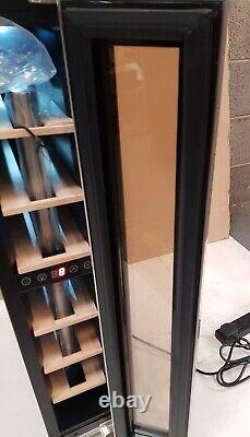 Wine cooler 15cm 7 bottle unused graded stainless steel door