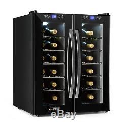 Wine cooler Fridge Big Refrigerator Buit-in 24 Bottles Touch 2 Glass Door 67 Lit