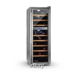 Wine cooler Fridge refrigerator 76 litres cooling Drinks 27 Bottles LCD Steel