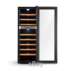 Wine cooler Fridge refrigerator 76 litres cooling Drinks 27 Bottles LCD Steel