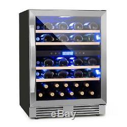 Wine cooler Refrigerator 129l 43 Bottle Fridge LCD Touch Display Steel Bar Drink