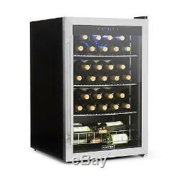 Wine cooler Refrigerator Beverage Chiller 48 Bottles 128 l Xl Steel Glass LED