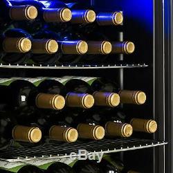 Wine cooler Refrigerator Beverage Chiller 48 Bottles 128 l Xl Steel Glass LED