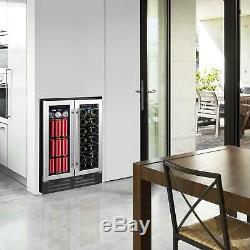 Wine cooler Refrigerator Fridge Built-in 18 Bottles Bar Home Drink chiller Steel