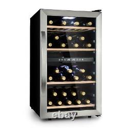 Wine cooler fridge refrigerator 2 zones 45 bottles 118L counter top Silver