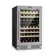 Wine cooler fridge refrigerator 2 zones 79 bottles 189L counter top Silver