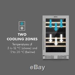 Wine cooler fridge refrigerator 2 zones 79 bottles 189L counter top Silver