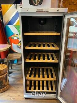 Wine cooler, fridge, silver, tall, 150 bottles