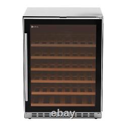 Wine fridge 46 bottles Beverage fridge LED 135 L black/silver