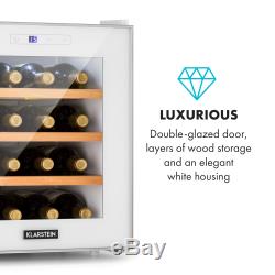 Wine fridge drinks chiller refrigerator Cooler 48l Touch LED 16 bottle 70W White