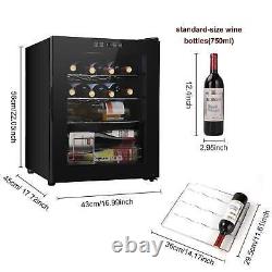 ZImtown 16 Bottle Compressor Wine Cooler Refrigerator withLock Black